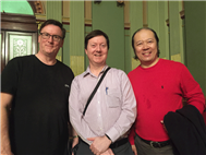 Karl with Organists Alan Caradus and Mark Quarmby